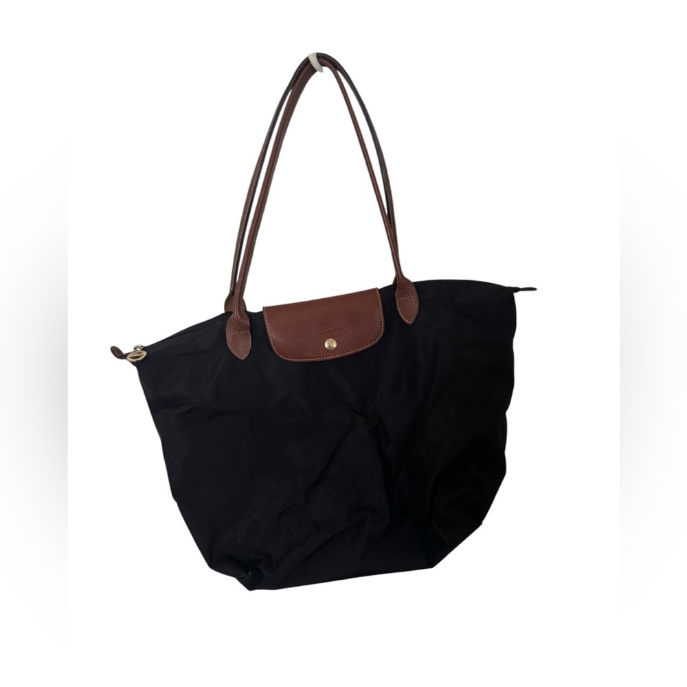 Longchamp Black and Brown Tote Bag - Picture 6 of 16